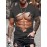 Sexy Muscle 3D Digital Pattern Print Men's Graphic T-shirts, Causal Comfy Tees, Short Sleeves Comfortable Pullover Tops, Men's Summer Clothing