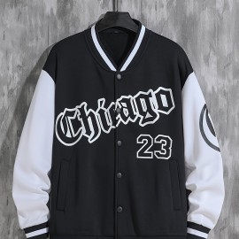 Spring And Autumn Street Men's Fashion Trend Loose Casual Baseball Uniform Jacket, Suitable For Outdoor And Dating